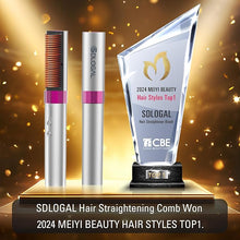 Load image into Gallery viewer, SDLOGAL Rechargeable Hair Straightener Brush, Hair Straightener Comb Straightening Brush for Women, with 5 Temps & Fast Heating, Easy and Fast Salon-Style, Built-in Double Ionic Generators