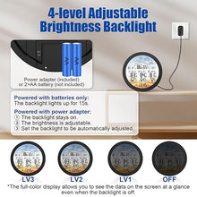 Load image into Gallery viewer, Uzoli EM3567 Weather Station with 3 Sensors 6.5” Large Display Home Weather Stations Wireless Indoor Outdoor Thermometer with Atomic Clock Temperature Humidity Weather Forecast