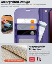 Load image into Gallery viewer, OCASE for iPhone 16 Pro Case Detachable Wallet Case with Card Holder, 2 in 1 Pu Leather Flip Folio with RFID Blocking Stand Wrist Strap Shockproof Phone Cover 6.3 Inch 2024, Purple