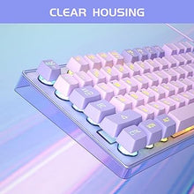 Load image into Gallery viewer, Gaming Keyboard and Mouse Combo, K1 RGB LED Backlit Keyboard with 104 Key Computer PC Gaming Keyboard for PC/Laptop (Purple)
