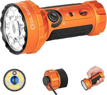Load image into Gallery viewer, OLIGHT Marauder Mini 7,000 Lumens Bright Flashlight with 600 Meters Beam Distance, Powerful RGB Flashights, Rechargeable MCC3 Magnetic Charging for Outdoor, Hunting, Searching (Orange)