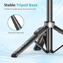 Load image into Gallery viewer, 51" Selfie Stick Tripod, Extendable Cell Phone Stand with Remote, Aluminum Alloy Smartphone Travel Tripod Phone Stand for iPhone 15/14/13/12 Pro Max, Samsung, Huawei, GoPro