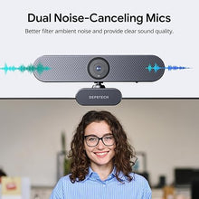 Load image into Gallery viewer, DEPSTECH 4K Webcam with Remote Control, Ultra HD Webcam with Microphones, Noise-Canceling, AutoFocus, Low-Light Correction, Privacy Cover, Web Camera for PC/Mac/Laptop/Desktop/Zoom/Teams