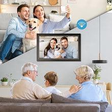 Load image into Gallery viewer, Digital Picture Frame 15.6 Inch Large Digital Photo Frame with 1920 * 1080 IPS Full HD Touchscreen, Humblestead 64GB WiFi Smart Frame Share Photos and Videos via AiMOR App, Wall Mountable