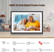 Load image into Gallery viewer, Frameo Digital Picture Frame 10.1 inch Digital Photo Frame with 1920 * 1200 IPS Full HD Touchscreen, 16GB WiFi Digital Picture Frame, Share Photos or Videos Instantly via Frameo App from Anywhere