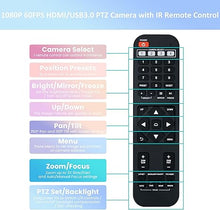 Load image into Gallery viewer, 3X Optical Zoom PTZ Camera HDMI USB 3.0 1080P 60fps 114-Degree Wide-Angle for Video Conference Business Meeting Live Streaming Online Learn with Zoom Skype Teams OBS and More