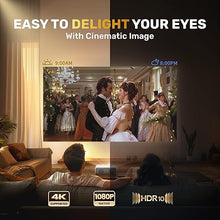 Load image into Gallery viewer, EAZZE D1 Smart Projector with WiFi and Bluetooth, Netflix-Officially-Licensed, Auto Focus & Keystone, DoIby Audio, Zoom, Native 1080P Movie, Portable Outdoor Mini Projector, White