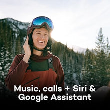 Load image into Gallery viewer, ALECK Nunchucks Wireless Bluetooth Helmet Speakers - Drop-in Headphones Compatible with All Audio Ready Ski/Snowboard Helmets. Glove-Friendly Controls and Built-in Microphone for Hands-Free Calls