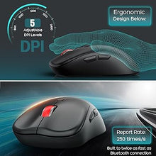 Load image into Gallery viewer, Wireless Keyboard and Mouse - Full-Sized Ergonomic Keyboard with Wrist Rest, Phone Holder, Volume Knob,2.4GHz Silent Cordless Keyboard Mouse Combo for Computer, Laptop, PC, Mac, Windows -Grey