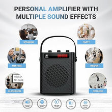 Load image into Gallery viewer, Voice Amplifier Bluetooth 5.3 Wireless Headset Mirophone/Handheld Mic-40W Rechargeable Megaphone Personal Pa System Portable Microphone Speaker Set, 4 Sound Effects for Teachers Presentation Party S95