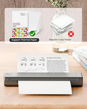 Load image into Gallery viewer, Phomemo M08F Portable Printer Wireless Travel, Portable Thermal Printer Support 8.5" X 11" US Letter, Inkless Bluetooth Printer Compatible with iOS, Android, PC for Travel, Office, Home