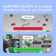 Load image into Gallery viewer, Evapolar Mini Air Purifier for Desk - Rechargable Portable Personal Air Purifier for Car - Cordless Small Air Cleaner for Car Evapure