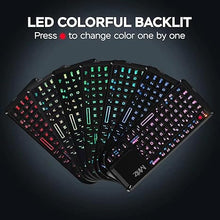 Load image into Gallery viewer, 2.4GHz Mini Wireless Keyboard with Touchpad, Lightweight Rechargeable Ultra Mini Thin USB with RGB Backlit Keyboard, Plug and Play, Fits for HTPC, for PS3/4