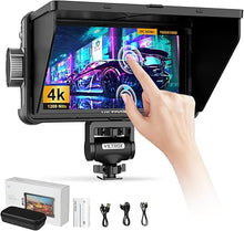 Load image into Gallery viewer, VILTROX DC 550 Pro 5.5" Camera Monitors for DSLR Touchscreen Field Monitor 4K HDMI Video External Monitor mit Hood for Sony Canon Nikon 1200nit 3D LUT Focus Peaking Histogram False Colours