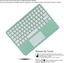 Load image into Gallery viewer, iPad Air2 iPad 5 iPad 6 Keyboard Case Touchpad Magnetic Detachable Bluetooth Keyboard Slim Smart case Round Key for iPad 5th 6th Generation 9.7''(iPad Air2/iPad5/iPad6, Black)