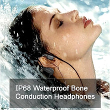 Load image into Gallery viewer, Bone Conduction Headphones Waterproof Swimming Headphones with Built-in MP3 Player 16G Memory, Bluetooth 5.3 Open Ear Headset for Underwater, Running, Cycling and More Activities (Open Black)