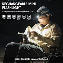 Load image into Gallery viewer, WUBEN E7 1800 Lumen Rechargeable Mini Flashlight with Magnet - Super Bright 6 Modes Khaki EDC Flashlight, Typ-C Rechargeable LED; IP68 Pocket Flashlight for Headlamp Use, Rescue, Camping