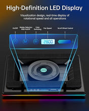 Load image into Gallery viewer, llano RGB Laptop Cooling Pad, Gaming Laptop Cooler with Powerful Turbofan, Fast Cooling Laptop 15.6-21in, Adjustable Speed, Touch Control, LCD Screen