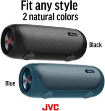 Load image into Gallery viewer, JVC Illuminated Portable Wireless Speaker with 30W max outputs, Dynamic Sound, Bluetooth 5.0, TWS Capability, USB-C, AUX in, up to 6-Hour Battery Life - SPPA7BTA (Navy)