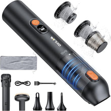 Load image into Gallery viewer, OXILAM Car Vacuum Portable - Handheld Vacuum Cordless 14000PA High Power, 4 in 1 Small Vacuum, Blow & Suction 2 in 1, Up to 30 Mins Runtime, Cordless Vacuum Cleaner for Home, Pet, Car, Office (Black)