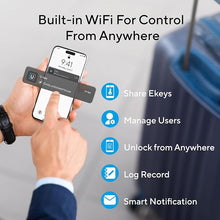 Load image into Gallery viewer, ULTRALOQ Smart Locks for Front Door - U-Bolt Pro WiFi Smart Door Lock with Handle Set, Fingerprint Keyless Entry Door Lock with Door Sensor, Smart Exterior Front Door Lock Set, Built-in WiFi Deadbolt