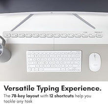 Load image into Gallery viewer, Macally Small Wireless Keyboard and Mouse Combo - Essential Work Duo - 2.4G White Keyboard and Mouse Wireless - 78 Key Quiet Cordless Mouse and Keyboard Combo with Mini Body and Quiet Click