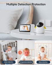 Load image into Gallery viewer, Baby Monitor with Camera and Audio WiFi/No WiFi: Baby Camera Monitor Double Control Night Vision 4.3' Screen 2-Way Talk Temperature & Humidity Sensor Lullabies Motion & Noise Detection(Only 2.4G WiFi)