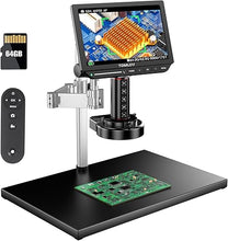 Load image into Gallery viewer, TOMLOV 4K Autofocus Microscope TM4K-AF Max, 10.1" HDMI Digital Microscope with Spin Flex Arm, Micro Soldering Microscope for Electronics Repair, 52MP Error Coin Microscope Full View, Ring Light, 64G