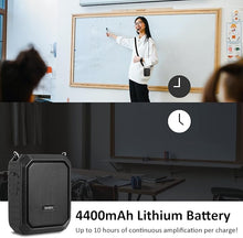 Load image into Gallery viewer, Personal Voice Amplifier for Teachers - Portable Speaker with Wired Headset Microphone 18W Waterproof IPX5 Waistband Voice Enhancer Megaphone for Indoor and Outdoor Activities, Teaching, Speech…