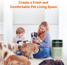 Load image into Gallery viewer, AIRROMI Air Purifier for Bedroom Home,HEPA Filter,Covers Upto 549 Ft²,Quiet 360°intake Air Cleaner with Fragrance ponge for Better Sleep,Night Light,Filters Smoke,Pet Dander,Allergies,Dust,A2005 Green