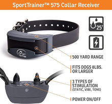 Load image into Gallery viewer, SportDOG Brand SportTrainer 575 Remote Trainer - Bright, Easy to Read OLED Screen - 500 Yard Range - Waterproof, Rechargeable Dog Training Collar with Tone, Vibration, and Static, Black