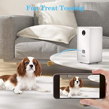 Load image into Gallery viewer, Pet Camera Treat Dispenser, 2.4G & 5G WiFi Dog Camera with 2 Way Audio Talk Listen, 1080P Night Vision Cat Dog Cam, App Control Tossing, Multi Devices Login, Compatible with Alexa, Upgraded