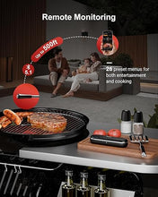 Load image into Gallery viewer, 500ft Bluetooth Wireless Meat Thermometer for Smoker, Fitflavor Digital Grill Meat Thermometer Wireless for Grilling BBQ Cooking Oven Rotisserie, Rechargeable Battery, IP67 Waterproof (FNT11-2)