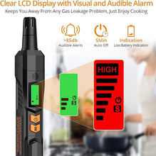 Load image into Gallery viewer, Neoteck Gas Leak Detector Natural Gas Detector with Audible & Visual Alarm, Portable Gas Sniffer to Locate Combustible Gas Leak Sources Like Methane, Propane for Home-Black