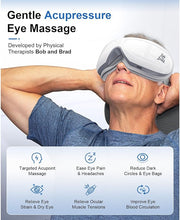 Load image into Gallery viewer, BOB AND BRAD Christmas Gifts Eye Massager, EyeOasis 2 Plus - Eye Massager for Migraines with Remote, Heat, Compression, Music, Heated Eye Mask for Dry Eyes Relief, Improve Sleep, FSA/HSA Eligible