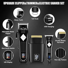 Load image into Gallery viewer, SUNNOW Hair Clippers for Men, Beard Trimmer & Hair Trimmer & Electric Foil Shavers Razor Kit, Hair Cut Machines Men's Beard Grooming Kit for Home, Barber(Black)