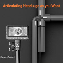 Load image into Gallery viewer, 10FT Articulating Borescope, DXZtoz Inspection Camera with 0.33in Two-Way Steering Snake Camera, Waterproof 1080P Endoscope Camera with Light for Mechanics Electriction Wall Pipe Inspection