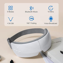 Load image into Gallery viewer, TOLOCO Eye Massager with Heat, FSA/HSA Eligible Eye Mask Massager for Migraines with Bluetooth Music, Face Massager for Eye Strain, Improve Sleep, Wedding, Birthday Gifts for Women/Men
