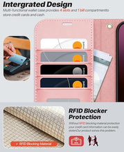 Load image into Gallery viewer, OCASE for iPhone 16 Pro Max Case Detachable Wallet Case with Card Holder, 2 in 1 Pu Leather Flip Folio with RFID Blocking Stand Wrist Strap Shockproof Phone Cover 6.9 Inch 2024, Light Pink