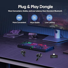 Load image into Gallery viewer, SW4 Wireless Gaming Earbuds for PC PS4 PS5 Switch Mobile - 2.4G Dongle & Bluetooth - 30ms Low Latency - Headphones with Built-in Microphone - 4 Mics PC Earbuds - PS5 Headset(White)