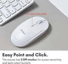Load image into Gallery viewer, Macally Small Wireless Keyboard and Mouse Combo - Essential Work Duo - 2.4G White Keyboard and Mouse Wireless - 78 Key Quiet Cordless Mouse and Keyboard Combo with Mini Body and Quiet Click