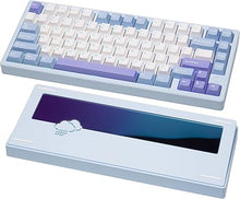 Load image into Gallery viewer, WOBKEY Rainy 75 CNC Aluminum HMX/JWK/Cocoa Switches Triple-Mode Connectivity Mechanical Keyboard with Superior Acoustics, RGB/PP/Gradient Glass/3500mAh/Violet Switch (Standard - Blue)
