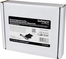 Load image into Gallery viewer, StarTech.com PCI Express Gigabit Ethernet Fiber Network Card w/Open SFP - PCIe GbE SFP Network Card Adapter NIC - Fiber Optic SFP Adapter, TAA (PEX1000SFP2)