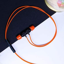 Load image into Gallery viewer, LUDOS Ultra Wired Earbuds in-Ear Headphones, 5 Years Warranty, Earphones with Microphone, Noise Isolating Ear Buds, Memory Foam for iPhone, Samsung, School Students, Kids, Women, Small Ears - Orange
