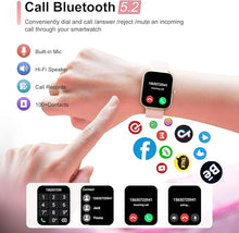 Load image into Gallery viewer, Smart Watch for Women Answer/Make Calls, 1.96" HD Fitness Watch with Heart Rate Monitor Sleep Monitor, 113 Sports Activity Trackers with Step Counter, IP68 Waterproof, Smartwatch for Android/iOS, Rose