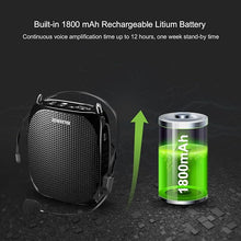Load image into Gallery viewer, ZOWEETEK ZW-Z258 Portable Rechargeable Mini Voice Amplifier for Teachers with Wired Microphone Headset and Waistband, Supports MP3 Format Audio for Speech, Class, Training,Tour Guide, Power Amplifiers