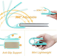 Load image into Gallery viewer, Gritin 9 LED Rechargeable Book Light for Reading in Bed - Eye Caring 3 Color Temperatures,Stepless Dimming Brightness,80 Hrs Runtime Small Lightweight Clip On Book Reading Light for Studying -Blue