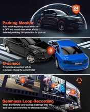 Load image into Gallery viewer, D21 Dash Cam, Real 4K Dash Camera Front 5G WiFi GPS, 3" LCD Super Night Vision Car Camera, 157°Wide Angle Dash Camera for Cars with App, Accident Record, G-Sensor, Parking Mode, 512GB Max