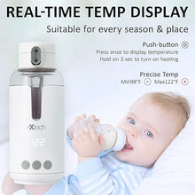 Load image into Gallery viewer, IXTECH Portable Water Warmer for Baby Formula, Milk, 8 oz., Electric Warming with Adjustable Temperature Control, Leak-Resistant Spout, Rechargeable and Wireless