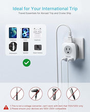 Load image into Gallery viewer, 3 Pack European Travel Plug Adapter, VINTAR International Power Plug Adapter with 2 USB Ports,2 American Outlets 4 in 1 Travel Essentials to France, Germany, Greece, Italy, Israel, Spain (Type C)